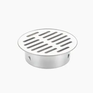 Stainless Steel Flat Floor Drain (Fits 110mm Pipes) | Extra-Thick Stainless Steel: Rust-Proof & Corrosion-Resistant | Flat, Minimalist Design: Discreet & Aesthetic | Ideal for Drainage & Filtration in Bathrooms, Kitchens, and Balconies