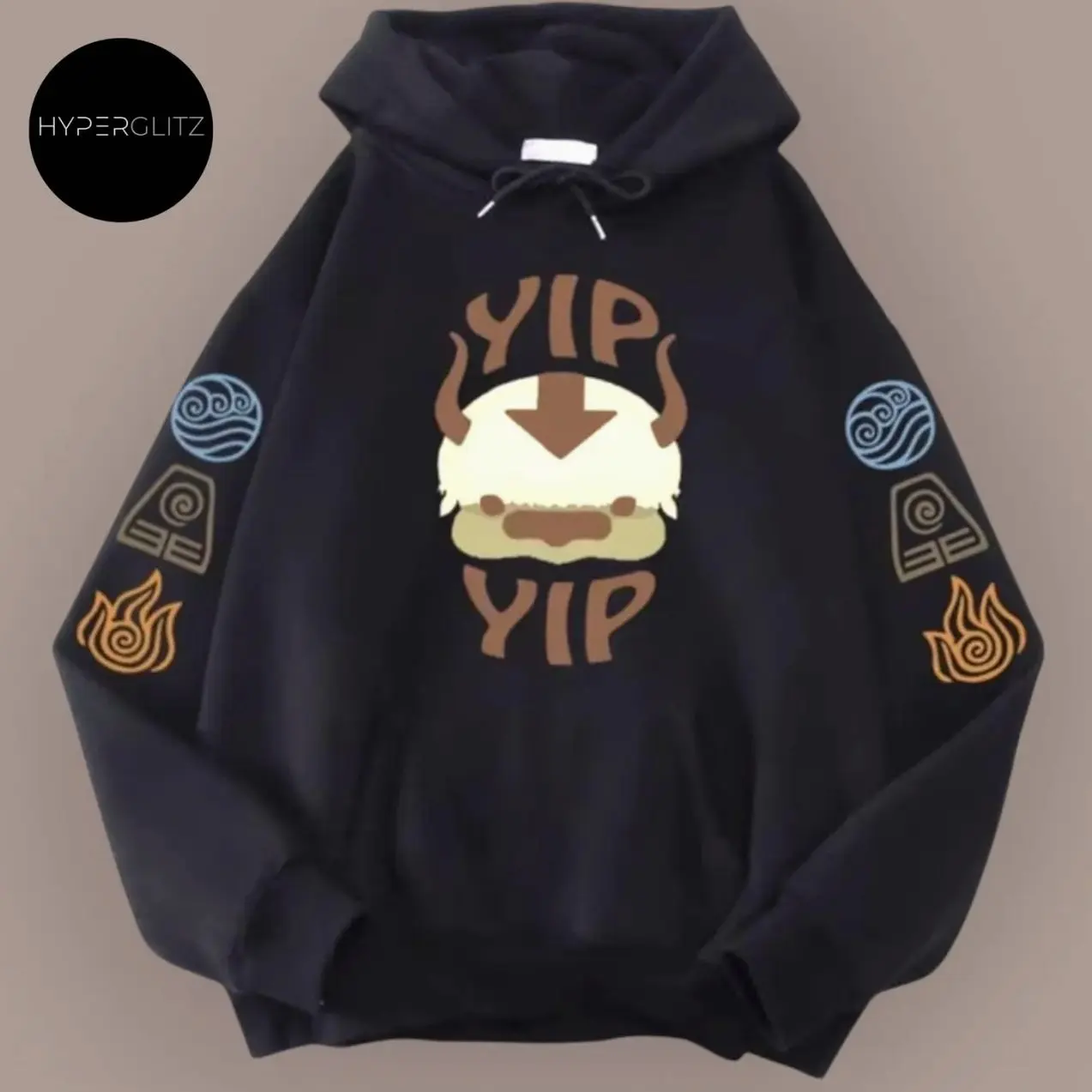 Anime Yip Yip Apa Hoodie | Cute Bison Airbender Sweatshirt | Unisex Anime Hoodie for Men & Women | Cozy Gift for A.v.at.ar Fans SX8