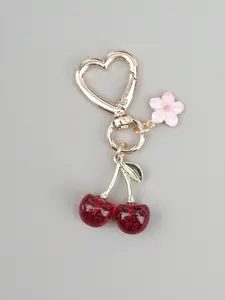 Unisex Shiny Sakura Keychain, Fashionable 3D Cherry Blossom Decoration, Bag Pendant, Backpack Accessory, Perfect Gift for Holidays