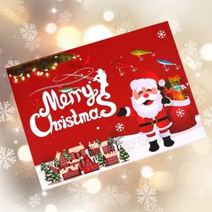 24 Days Christmas Countdown Calendar, Includes Minnow Hard Lures Soft Baits Worms, Fishing Enthusiasts Holiday Gift, Perfect for Anglers