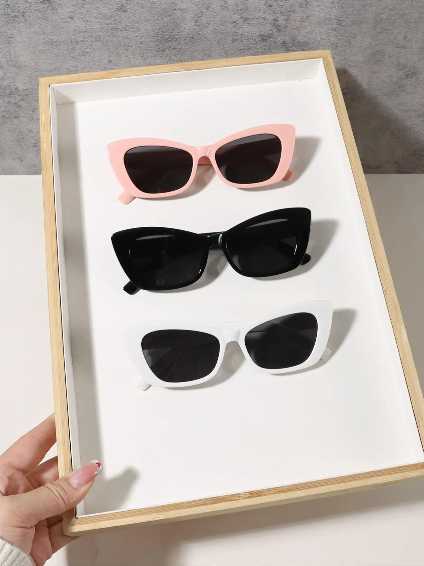 Women's Retro Cat Eye Frame Sunglasses, Trendy Casual Tinted Lenses Sunglasses for Everyday Use, Fashion Accessories for Outdoor Activities, Sunglasses Set, Casual Stylish Glasses