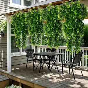 Artificial Hanging Ivy Plant, Fake Hanging Eucalyptus Vine, Artificial Faux Greenery, Decorative Plant for Home Garden Wedding Decoration, Fruit