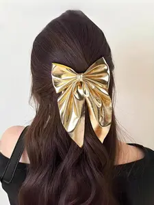 Elegant Bow Hair Clips Set, High-Quality Shiny Side Back Headband Clips, Perfect for Daily Wear, Parties, Dates