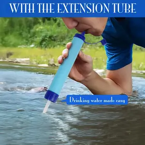 Large Capacity Emergency Water Straw, Portable Survival Filter, Lightweight Reusable Design, Ideal for Camping Hiking Travel Biking Outdoor Adventures
