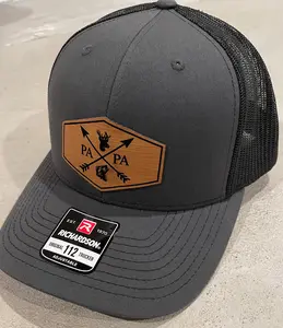 PAPA Leather Patch Hat RIchardson 112 Trucker hat trucker hat mens hats