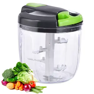 1 Count Manual Food Chopper, Vegetable Cutter, Portable Hand Pull String Garlic Mincer Onion Cutter, Vegetable Chopper Tool, BPA Free Food Safe Material, for Veggies, Ginger, Fruits, Nuts, Herbs, etc.