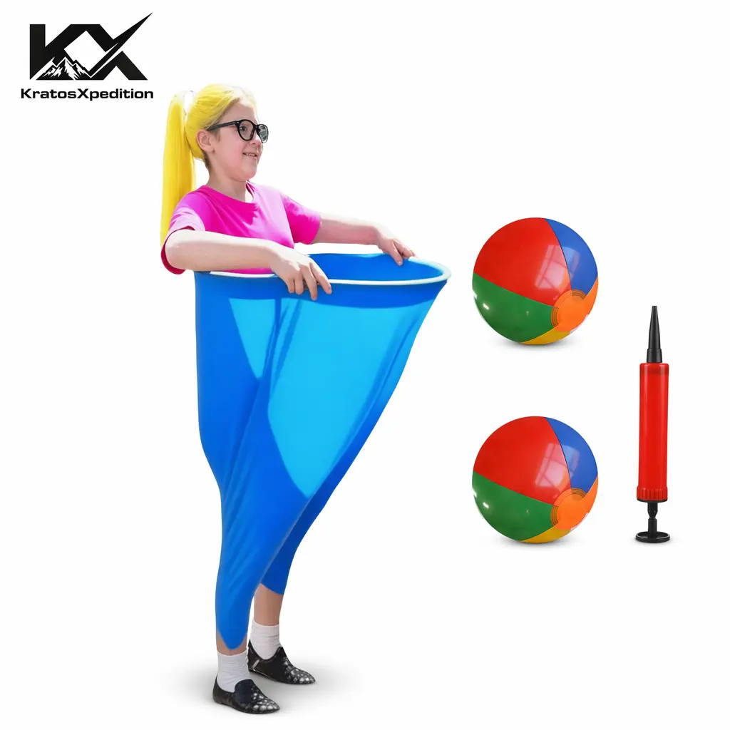 KratosXpedition Granny Pants Yard Game, Viral TikTok Party Game – Giant Oversized Stretchy Pants with Inflatable Ball & Pump, Funny Backyard Outdoor Game for BBQ, Beach, Birthday Party, Family & Adults Group Fun