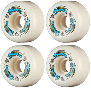 Powell Peralta Skateboard Wheels 56mm x 36mm Dragon Formula 97A AV6 Nano Rat Off White