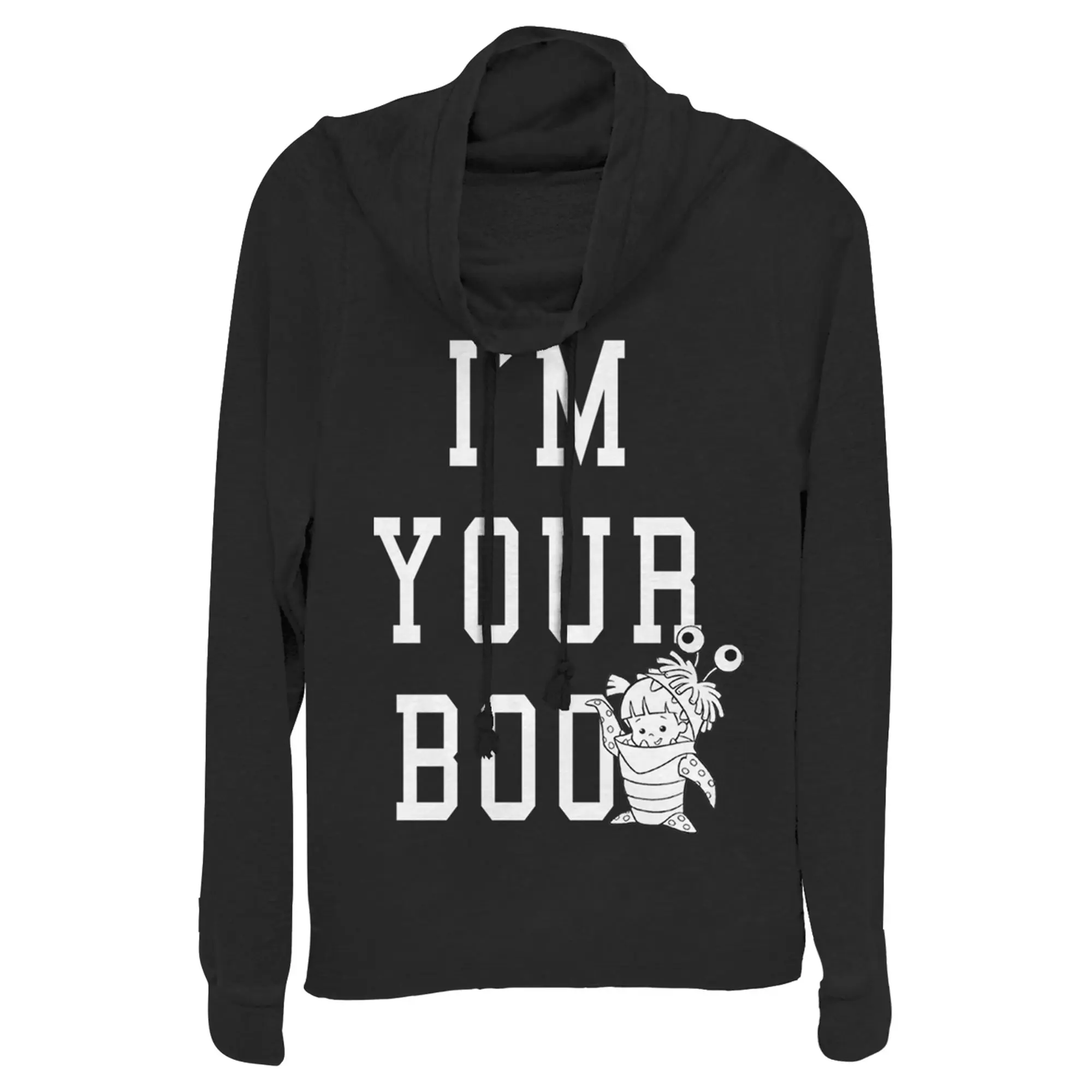 Juniors Womens Monsters Inc I'm Your Boo Cowl Neck Sweatshirt, Top, Graphic