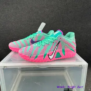 Teal-Pink Gradient Running Sneakers, Court-Stealing Energy