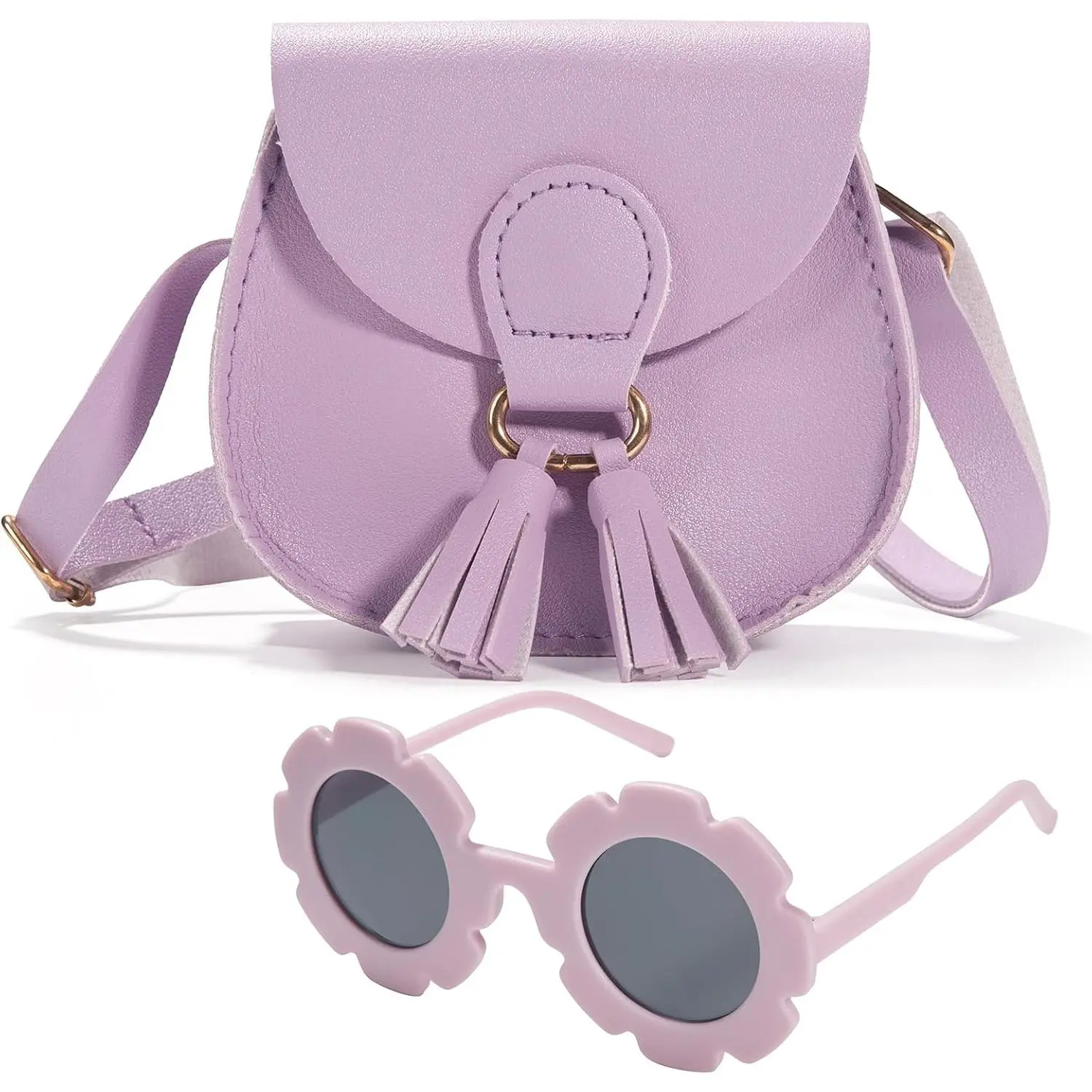 F-CPB21  Girls Purse, Kids Crossbody Purse, Shoulder Bags for Toddler, Tassel Bags for Girls Age 2-14