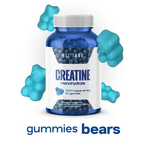 Bel Tono Creatine Monohydrate 3000mg Gummies Bears 60 Gummies 30 Servings Energy Amplification Supplement Healthcare Muscle