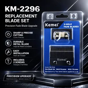 Kemei Km-2296 Original Replacement Blade, Dlc Coated, Ceramic Cutting Knife, Suitable for Hair Clippers, Professional Barber Shop Use, Hair Cutting Accessories