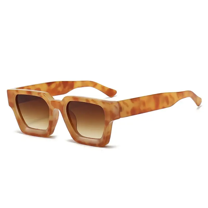 SO&EI Fashion Square Women Luxury Sunglasses Retro Brand Designer Men Trending Leopard Blue Green Sun Glasses Shades UV400 SO&EI Fashion Square Women Luxury Sunglasses Retro Brand Designer Men Trending Leopard Blue Green Sun Glasses Shades UV400