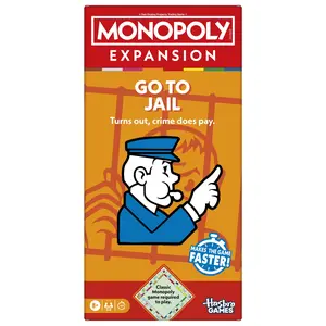 Monopoly Go to Jail EXPANSION, Add to Classic Monopoly Game, Family Games, Ages 8+, 40 Mins.