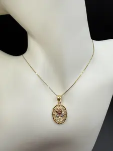 10K Three Gold Medallion Pendant - Elegant Design with Three Meticulously Crafted Medallions for Any Occasion