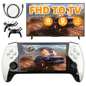 SF3500 FHD Retro Handheld 5 Inch IPS Screen Pocket Game Console Video Game Machine Support Two Players For PS1/MAME Classic Game Rechargeable Portable Console