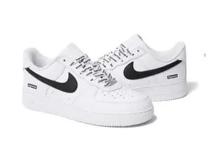 Nike Air Force 1 Low Supreme White Black New Release CU9225-102 Classic Low-top Comfortable Versatile Sneakers