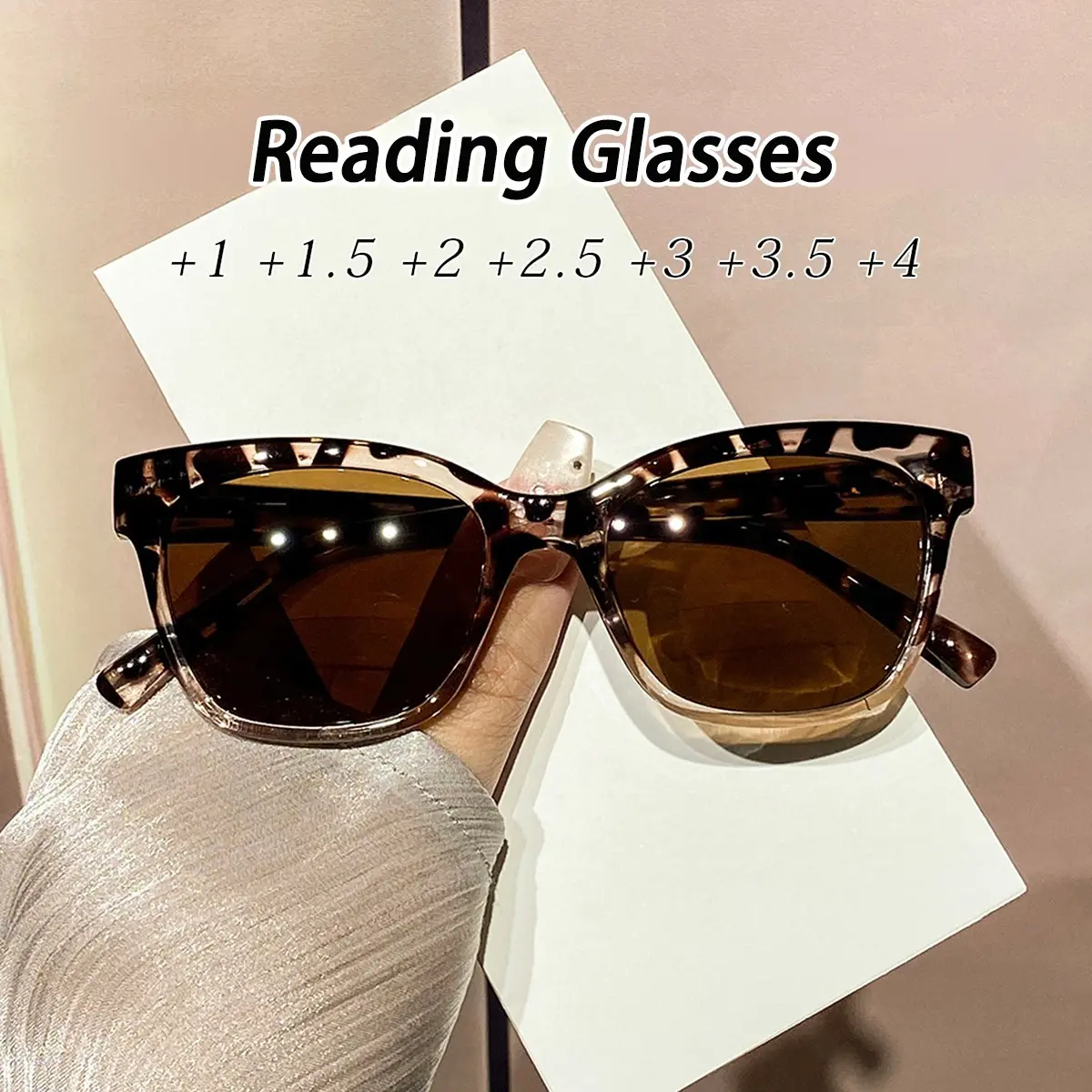 Women's Plastic Cat Eye Floral Patchwork Reading Glasses, Vintage Trendy Casual Fashion Eyewear, Classic High-Quality Comfortable Frames