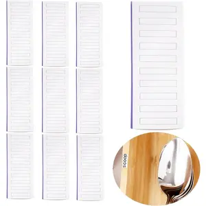 100 count Self-Adhesive Drawer Divider Labels - Clear Address Stickers for Organized Storage -  Silverware Drawer Divider Labels