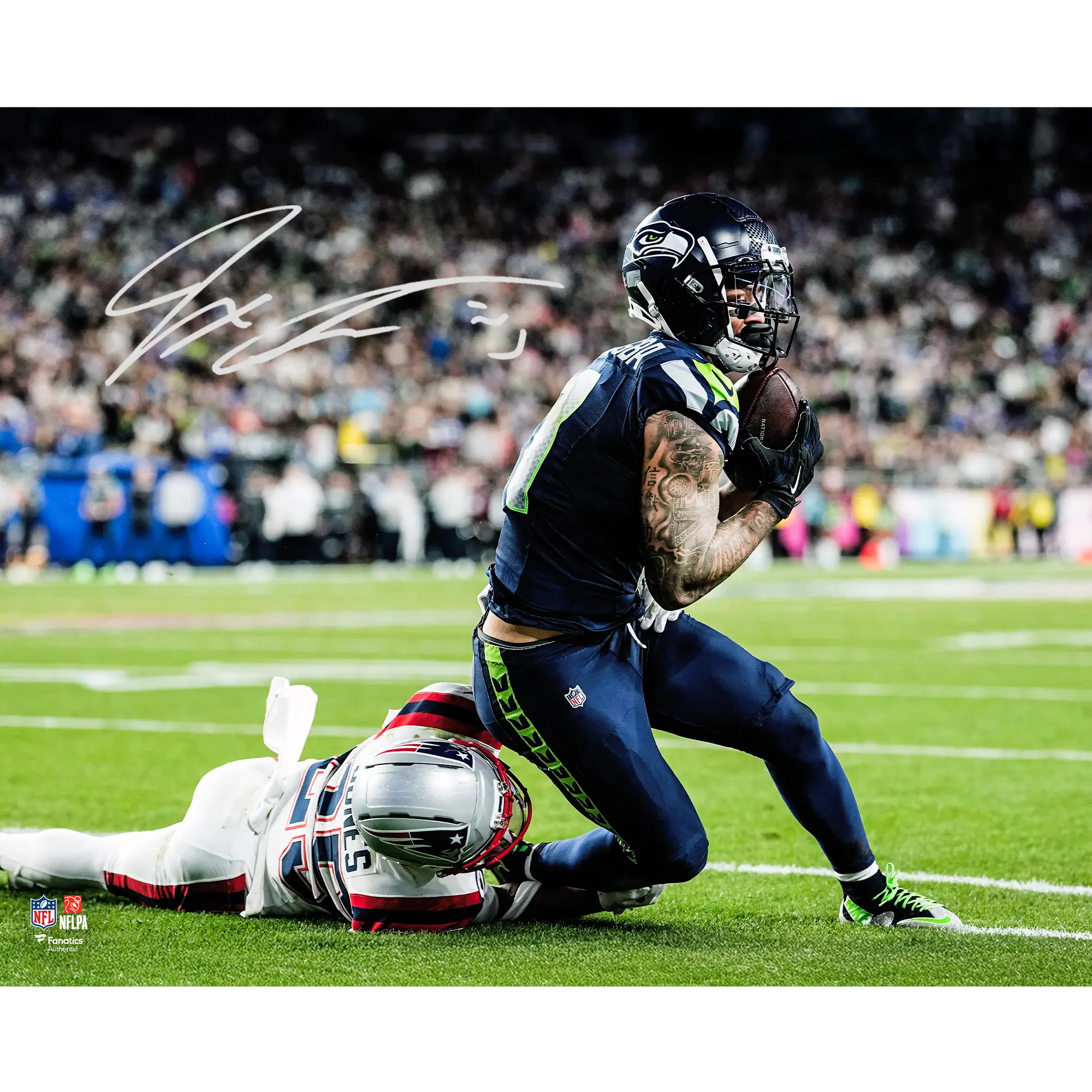 Jaxon Smith-Njigba Seattle Seahawks Autographed 16" x 20" Super Bowl LX Photograph