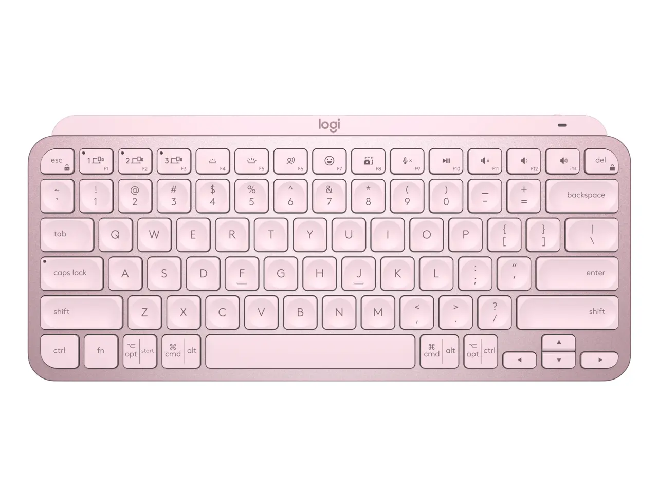 Logitech MX Keys Mini Minimalist Wireless Illuminated Keyboard, Compact, Bluetooth, USB-C, for Apple macOS, iOS, Windows, Linux, Android - Rose - With Free Adobe Creative Cloud Subscription