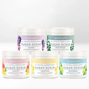 Sparoom All Natural Exfoliating Sugar Scrub for Skincare & Body Care with Essential Oils