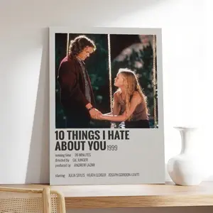 10 Things I Hate About You Posters & Prints on Canvas Wall Art Poster For Room Decor