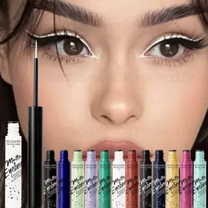 12pcs/set Waterproof Matte Liquid Eyeliner - Long-lasting Eye Makeup, Vibrant Colors of Blue, White, Black, Purple and More, for Bold, Smoky Eyes, Smooth Finish, for A Glamorous Eye Look, Longwear Eye Liner