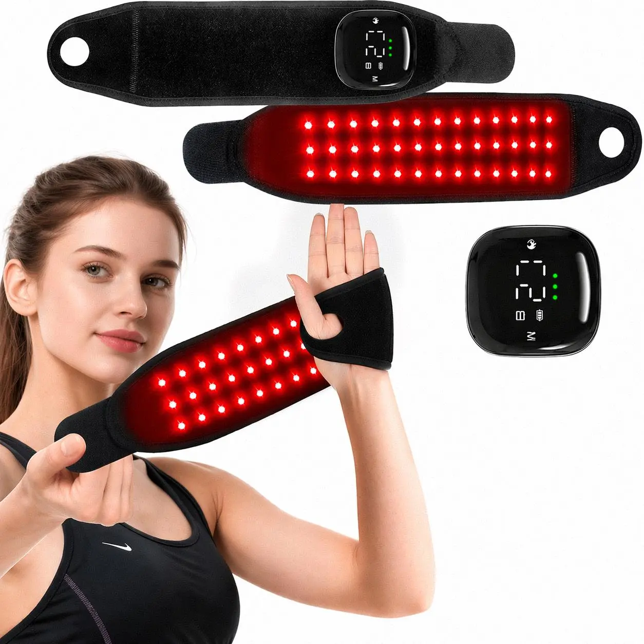 Portable Red Light Therapy for Hands Wrist Massage, 660nm and 850nm Infrared and Near Infrared Light Hand Therapy Equipment with Heat & Vibration for Wrist Ankle Neck #TikTokShopDealsforYouDays