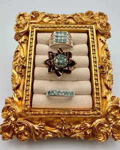 Alexandrite Faceted Semiprecious Stone Rings, Available in Sizes 6-6.5