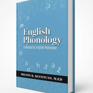 Milton R Restituyo M Ed English Phonology A Manual To English Phonology Book With Alphabet Symbols On Cover