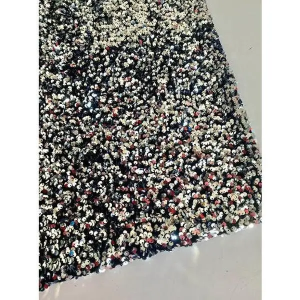 Silver Sequin on Velvet Silver Sequin on Velvet