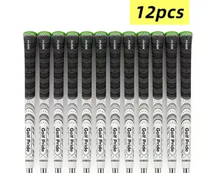 This 12-piece golf grip set features cotton and rubber grips in two sizes and three colors, adding a touch of color to your golf journey. Anti-Slip Club natural durable design