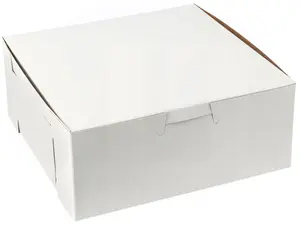 MT Products White Cupcake Boxes - 6" x 6" x 2.5" Bakery Boxes - Pack of 15