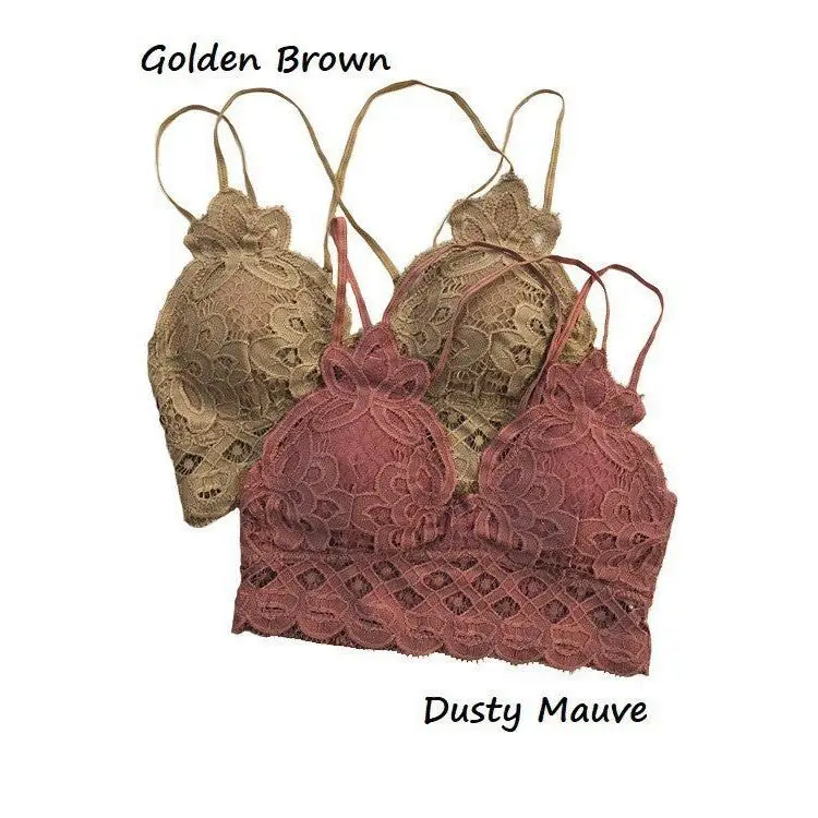 This is Love Lace Bralette - Golden Brown