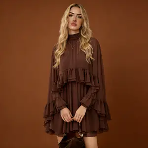 Elegant Chiffon Dress with Fashionable Inner Camisole Two-Piece Set for Women's Stylish Outfits - Clothes, Womenswear