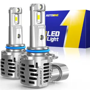 AUTOONE 9005/9006/H11/9012 LED Headlight Bulbs, 80,000LM Super Bright, 6500K White, 6-Chip No Dark Spots Beam, 1:1 Perfect Beam Pattern, Aerospace-Grade Copper Heat Pipe Cooling, Anti-EMI, Plug & Play, Pack of 2