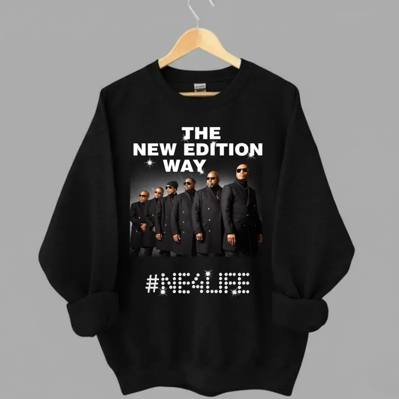 The New Edition Way Tour 2026 Sweatshirt, Vintage R&B Concert Apparel, Music Fan Memory Outfit, Retro Boy Band Merch, Cotton, Short Sleeve, Unisex