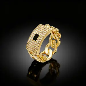 14K gold-plated diamond ring, available in a variety of sizes, summer trend jewelry, can be worn by both men and women