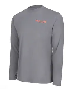 Reel Life Men's Long Sleeve UPF+50 UV Protection Lightweight & Breathable Durable Fabric Double Brushed 100% Polyester