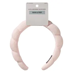 HBB25 Spa Makeup and Face Washing Headband - Bubble Design - Pink