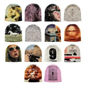 Full Print Graphic Beanies - 14 DIFFERENT STYLES