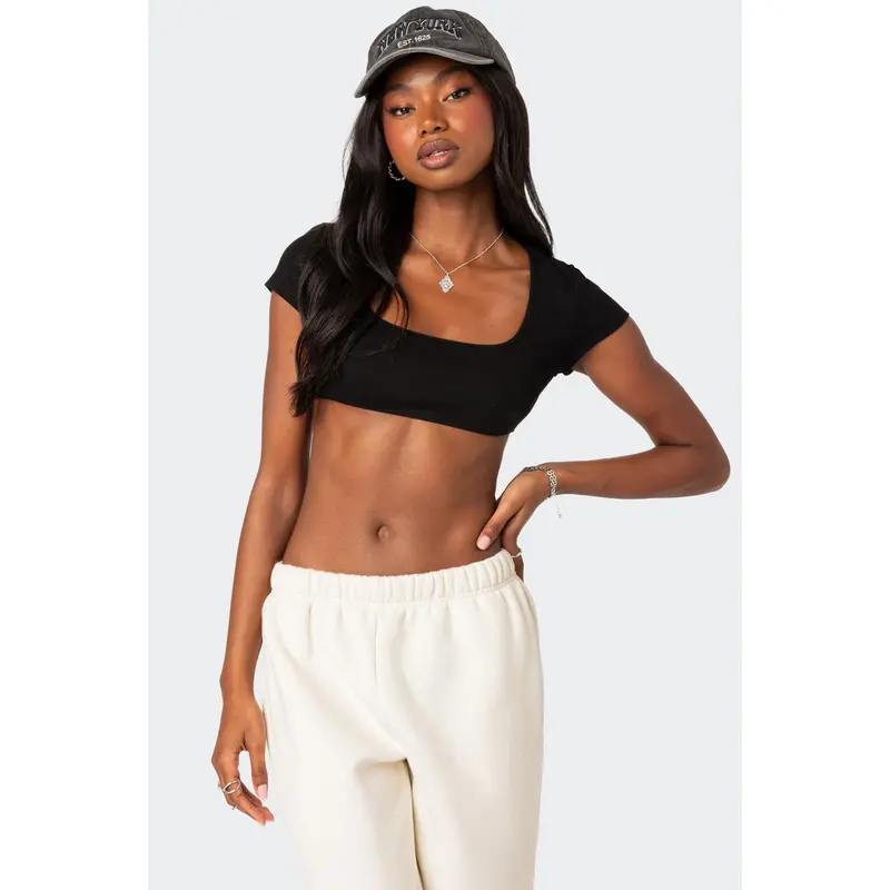 Yellow Butterfly Vibes - Crop Top - TikTok Shop