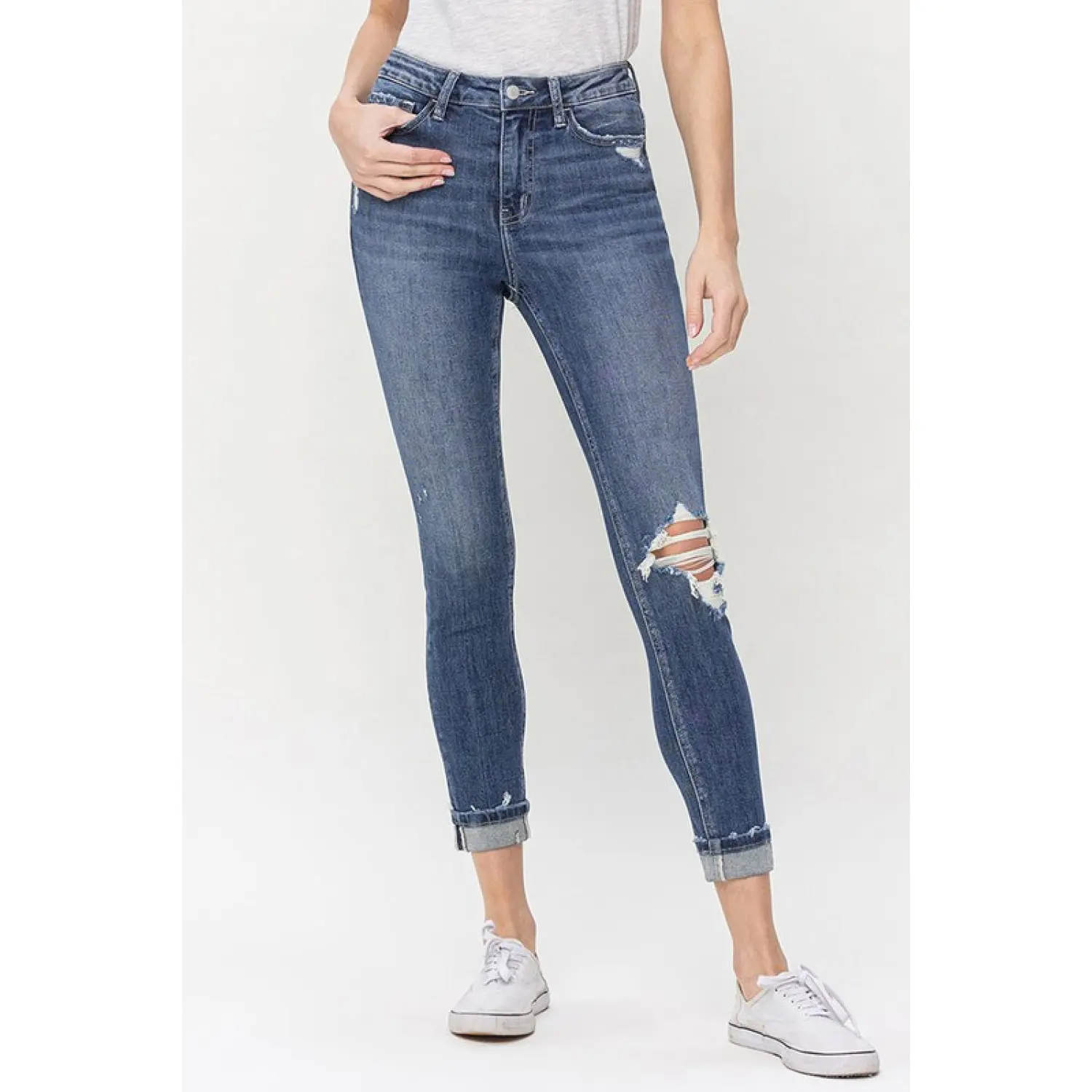 Vervet by Flying Monkey Teagan Full Size High Rise Cropped Skinny Jeans