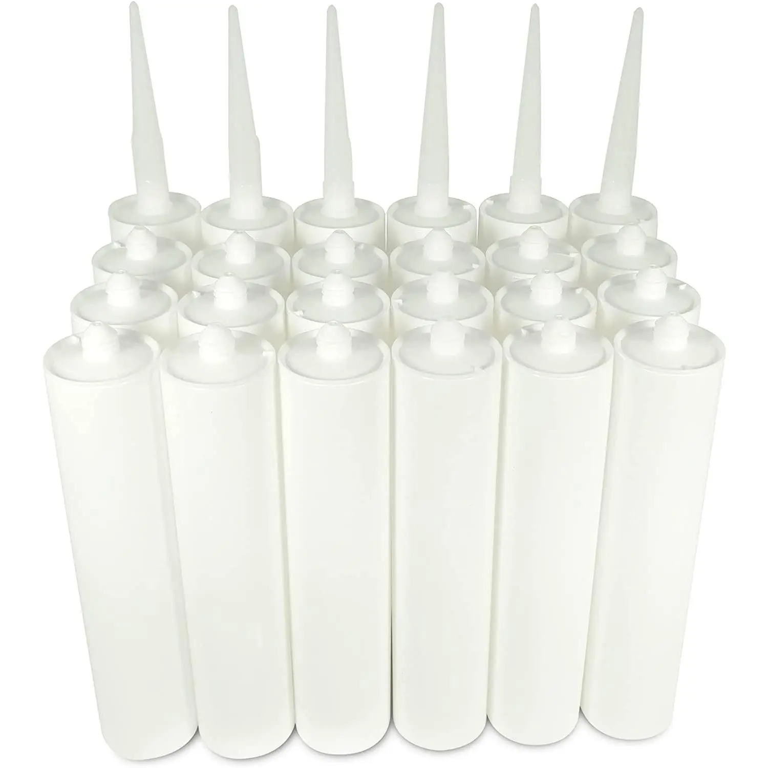 Empty Caulk Tube Fillable Caulking Cartridge with Removable Tip 24 Pack