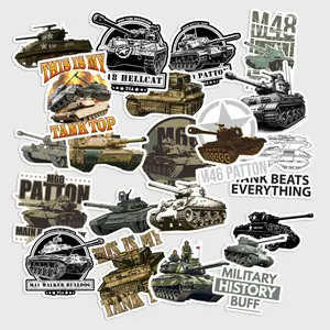 Sticker Pack 20 pcs Military Tank Stickers, Army Vehicle Vinyl Decals
