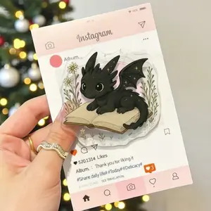 Dragon Book Phone Grip, Fantasy Bookish Phone Holder, Cute Book Lover Accessory, Kindle & Phone Stand Gift