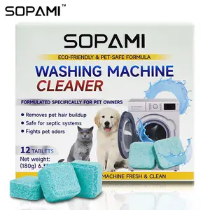 SOPAMI Eco-Friendly Washing Machine Cleaner Fights Pet Odors & Hair Build-Up for Fresh Clean Machines SOPAMI Eco-Friendly Washing Machine Cleaner Fights Pet Odors & Hair Build-Up for Fresh Clean Machines