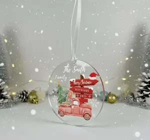 Customisable Acrylic Christmas Ornament - UV Scanned Holiday Tree Decor